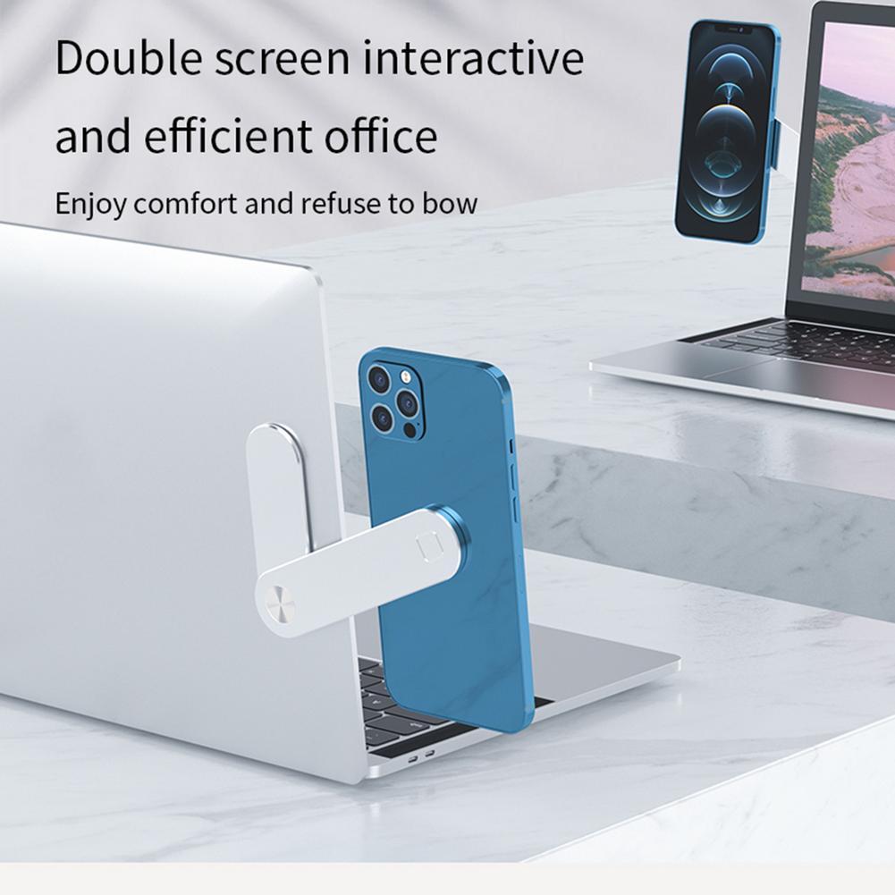 Laptop Phone Holder Side Mount Bracket Tablet Clip For Dual Screen